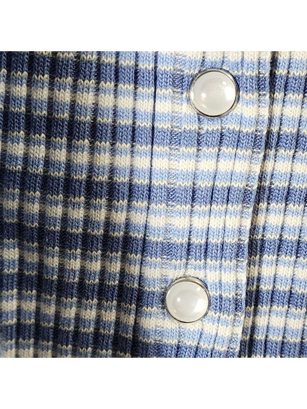 Levi's long sleeve ribbed knit striped top color light blue size 2X - Picture 4 of 6